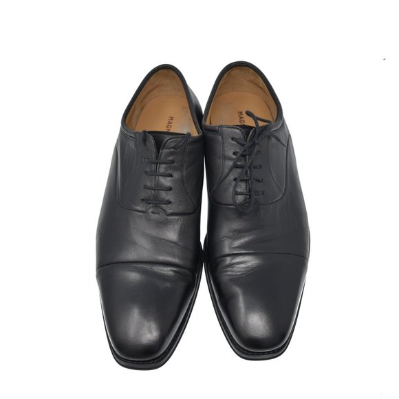 MAGNANNI Sz 11.5W Black Leather Lace Up Oxford Lux